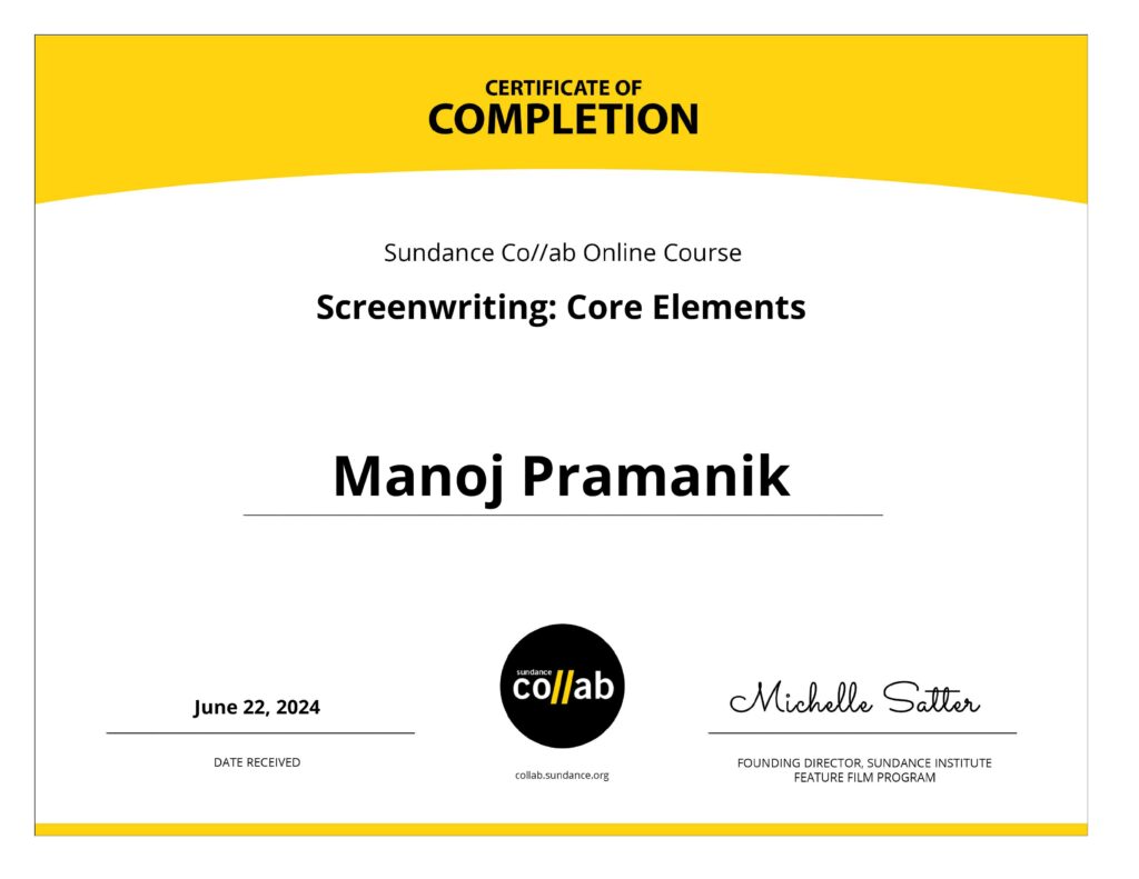 sundance screenwriting certificate 1